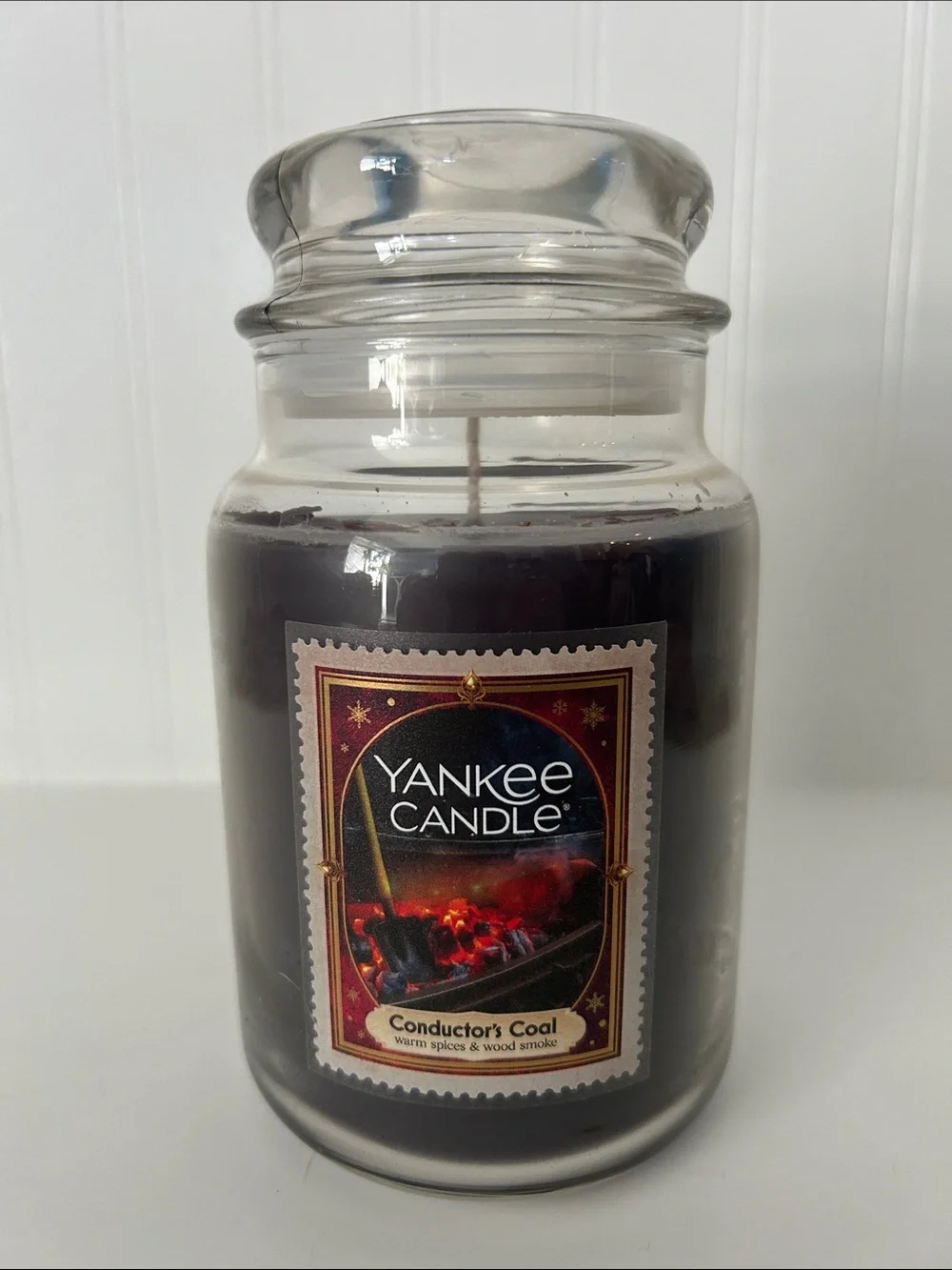 Yankee Candle Conductor's Coal Jar Candle - Deep Purple Glass